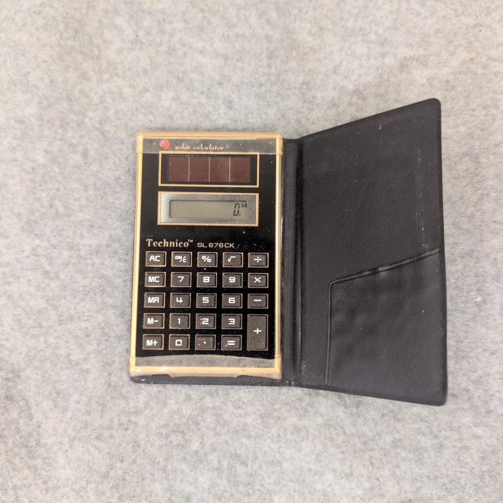 Technico‎ SL676CK Solar Calculator Pocket Size with Case Instruction Manual